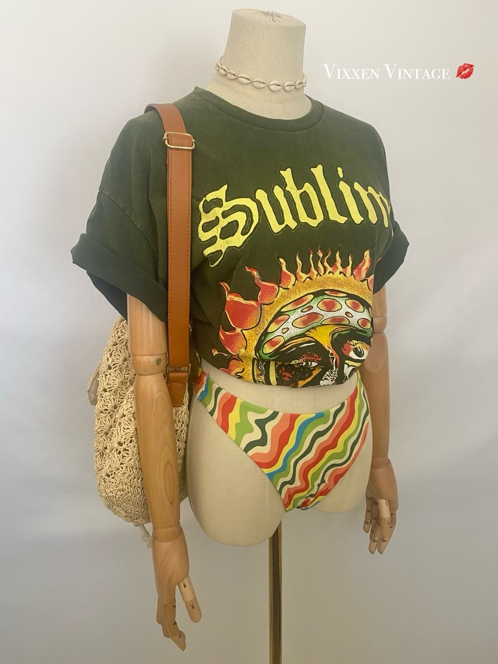 SUBLIME 2023 ‘40OZ. TO FREEDOM’ TOUR OVERSIZED CONCERT TEE IN STONEWASH GREEN